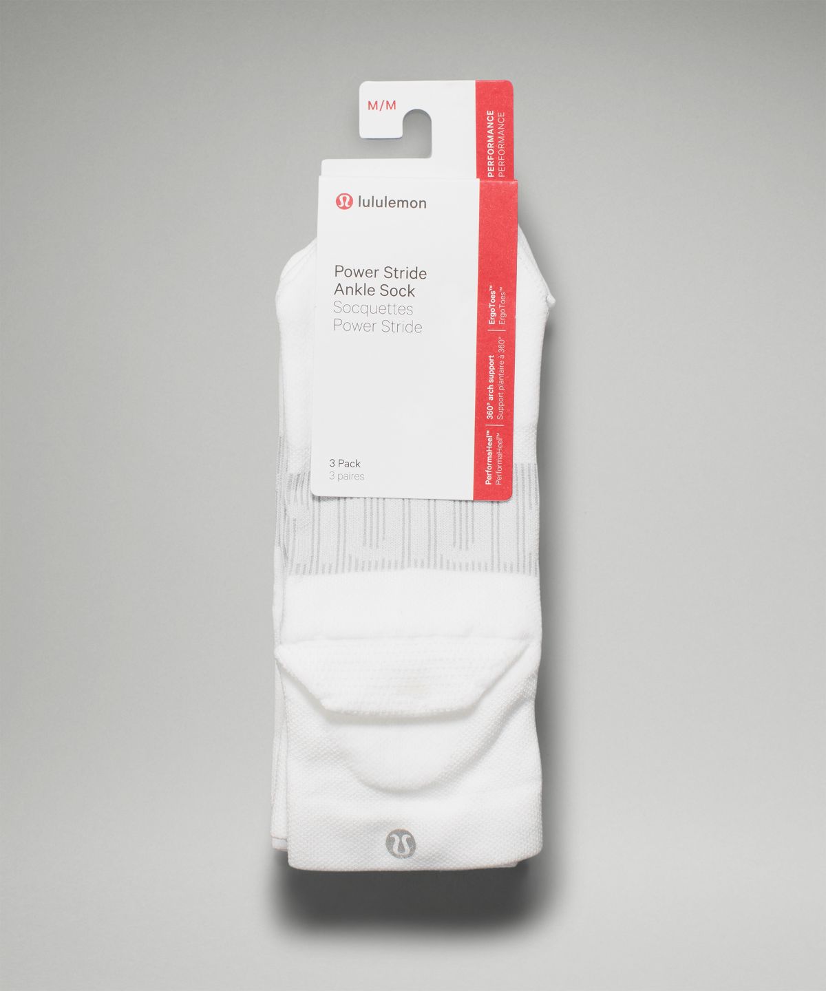 Lululemon Women's Power Stride Ankle Socks *3 Pack