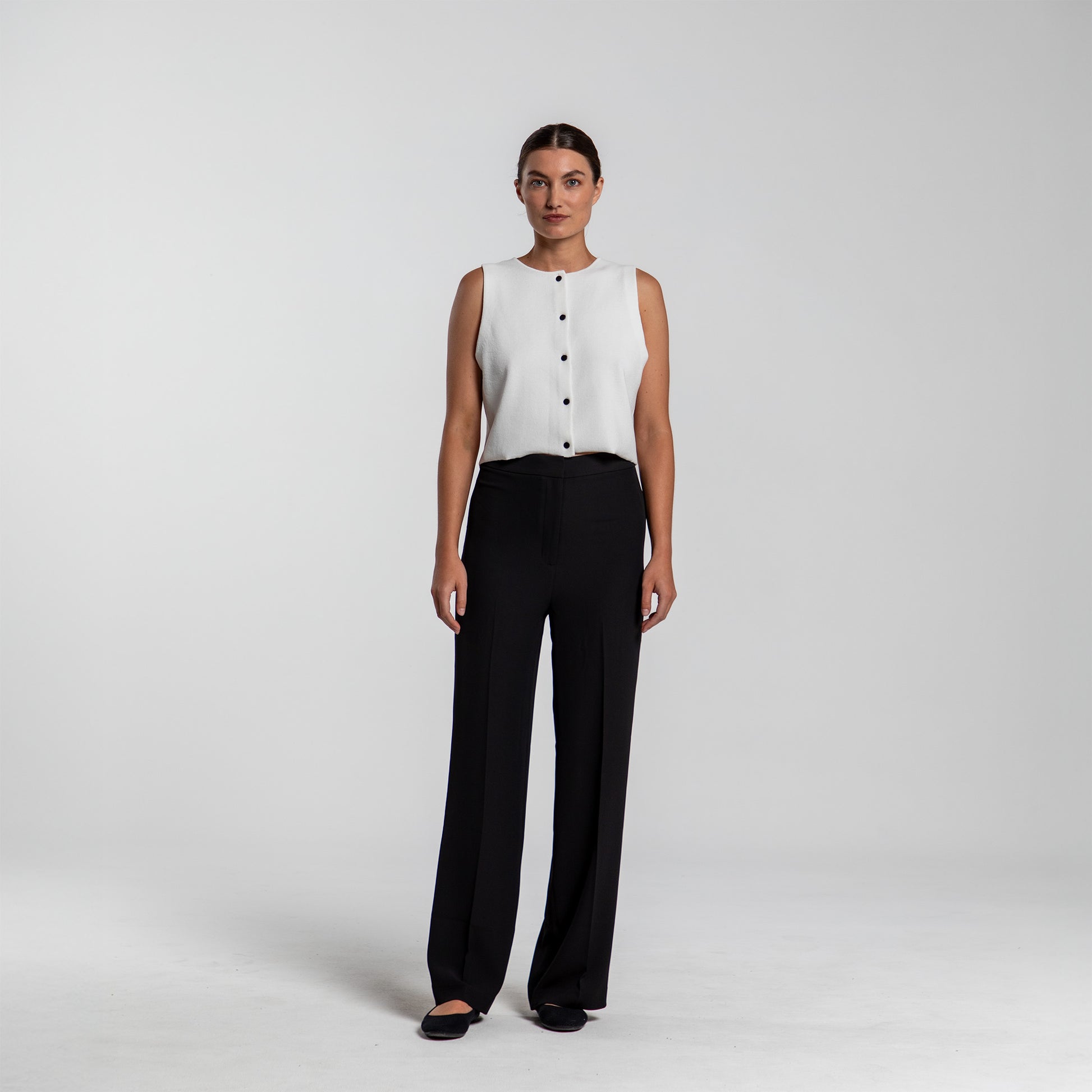 VMG Clothing Custom  Women's Coco Wide Leg Flat Front Pant