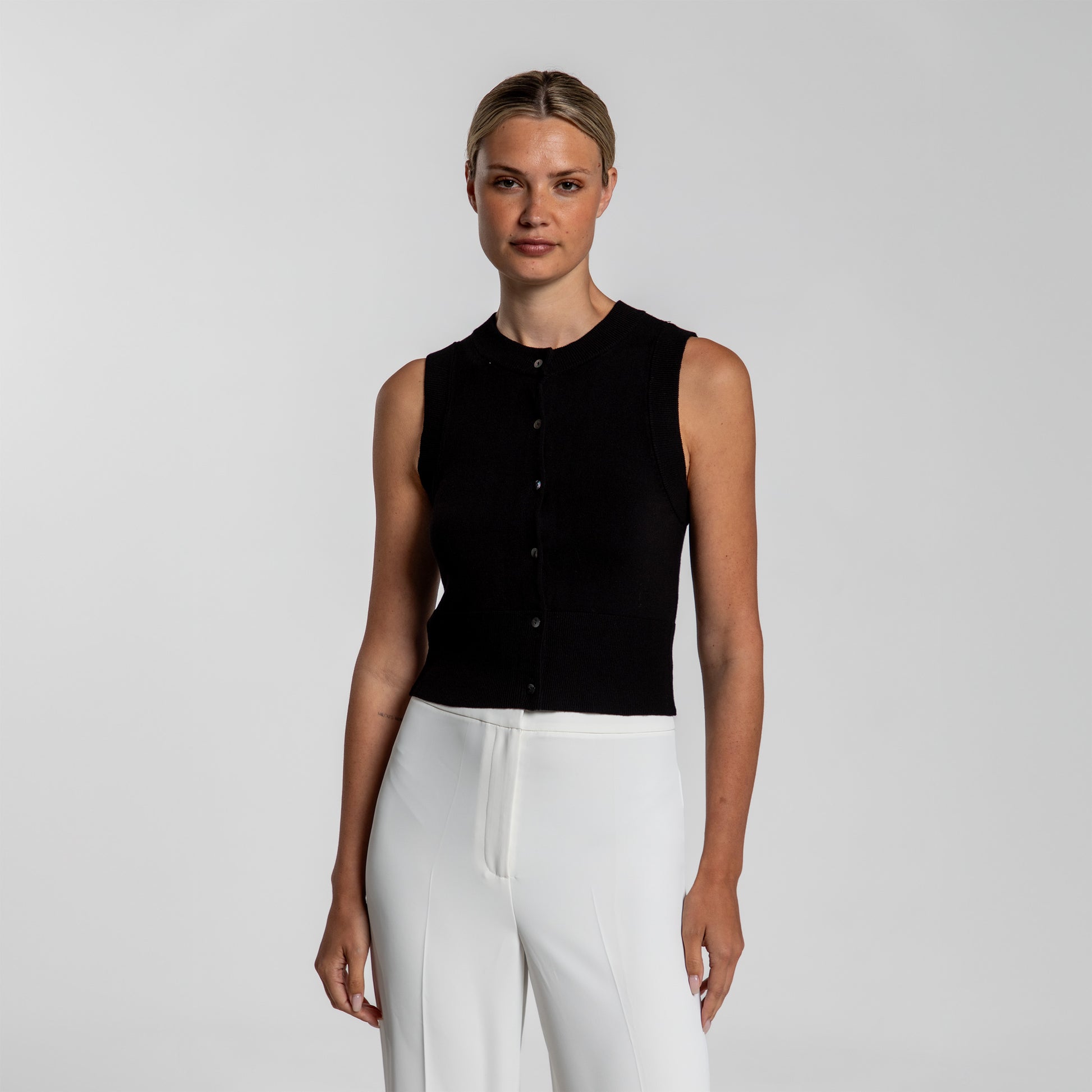 VMG Clothing Custom Women's Louise Custom FF Knitted Button Front Vest