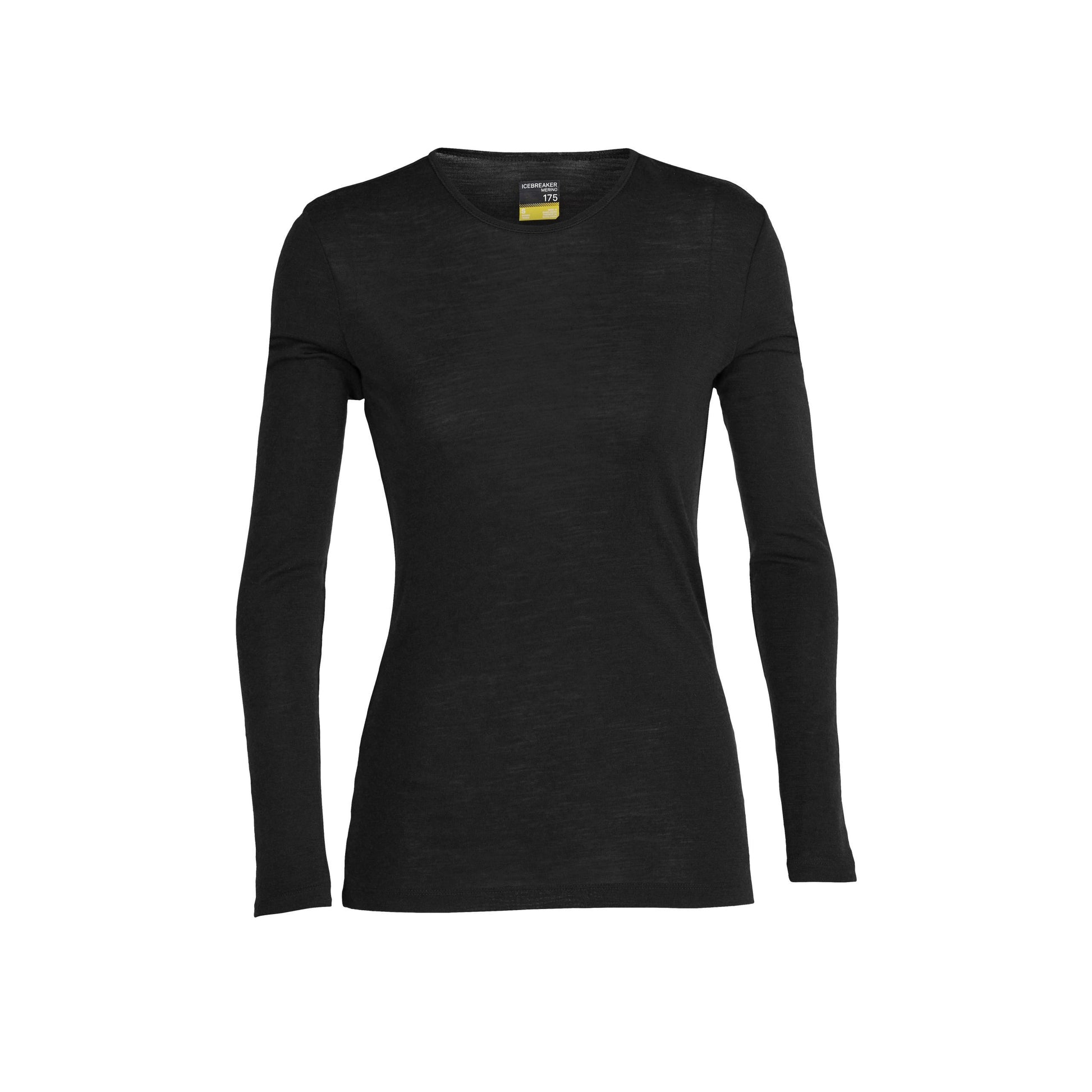 Icebreaker Women's 175 Everyday LS Crewe - Black - X/S