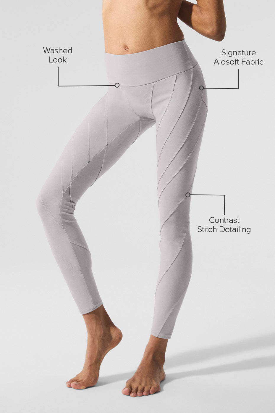 Alo Washed Alosoft High-Waist Sunray Legging