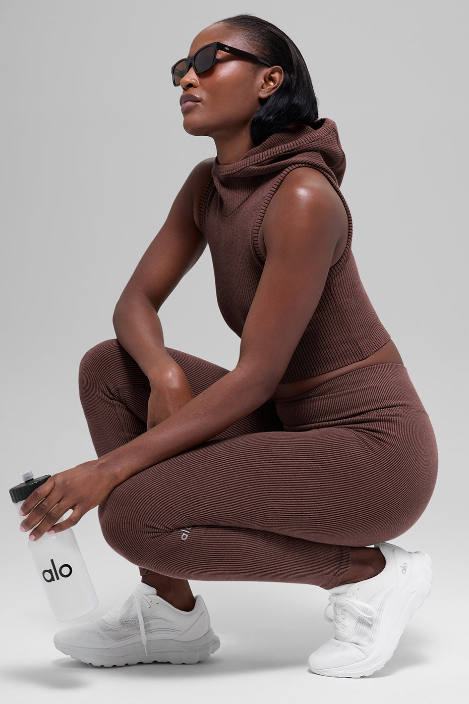 Alo Seamless High-Waist Two Tone Rib Legging