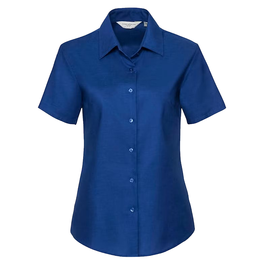 Women Russell Short Sleeve Classic Oxford Shirt